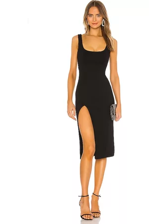 REVOLVE NBD Nbd vestido midi thom en color talla L en - Black. Talla L (también en XL, XS, XXS).