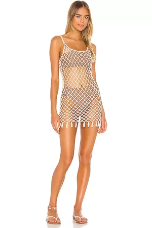 REVOLVE Superdown Superdown vestido de punto abierto alana en color crema talla L en - Cream. Talla L (también en M, S, XS).