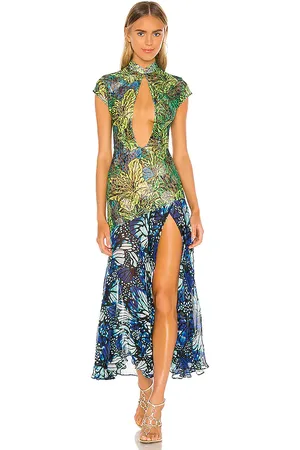 REVOLVE Kim Shui Kim shui vestido midi lace en color verde talla S en - Green. Talla S (también en XS).