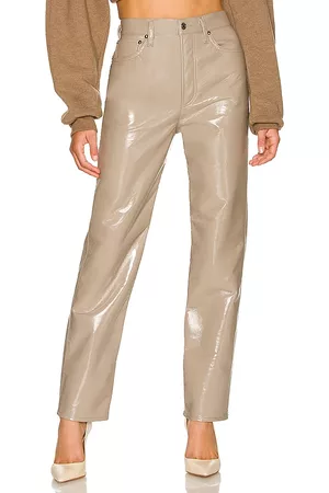 REVOLVE AGOLDE Agolde cintura de piel reciclada estilo años 90 en color beige talla 26 en - Beige. Talla 26 (también en 32).