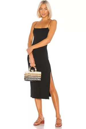 REVOLVE Enza Costa Enza costa vestido lencero en color talla M en - Black. Talla M (también en S, XS).