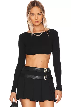 REVOLVE Superdown Superdown ravin crop top en color talla XL en - Black. Talla XL (también en L).