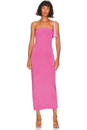 REVOLVE NBD Nbd vestido midi james en color talla L en - Pink. Talla L (también en M, S, XL).