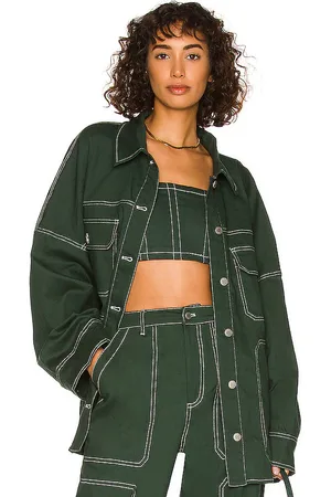 REVOLVE BY.DYLN By.dyln chaqueta cooper en color talla L en - Green. Talla L (también en M, S).