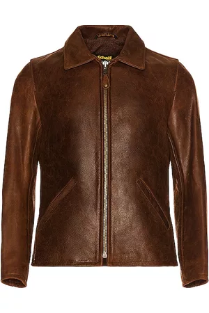 REVOLVE Schott Schott chaqueta waxy buffalo leather sunset en color talla L en - Brown. Talla L (también en M, S).
