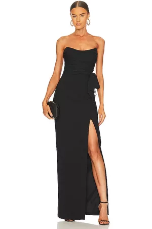 REVOLVE LIKELY Likely vestido largo maddie en color talla 0 en - Black. Talla 0 (también en 00, 10, 12, 2, 4, 6, 8).