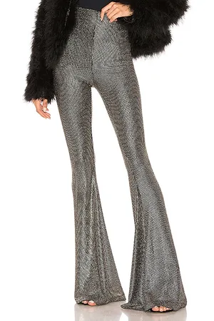 REVOLVE Show Me Your Mumu Show me your mumu pantalón campana bam bam en color plateado metálico talla M en - Metallic Silver. Talla M (también en