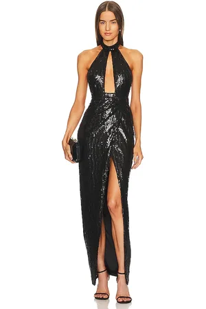 REVOLVE Michael Costello Michael costello vestido largo rick en color talla L en - Black. Talla L (también en XL, XXS).