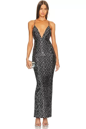 REVOLVE Michael Costello Michael costello vestido largo gina en color negro talla L en - Black. Talla L (también en XL, XXS).