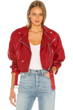 REVOLVE LAMARQUE Lamarque chaqueta cuero dylan en color talla M en - Red. Talla M (también en S, XL, XS).