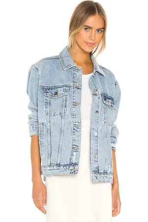 REVOLVE ANINE BING Anine bing chaqueta rory en color denim claro talla L en - Denim-Light. Talla L (también en M, S, XS).