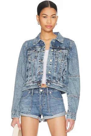 REVOLVE Free People Free people chaqueta free people rumors en color denim-medium talla S en - Denim-Medium. Talla S (también en XS).