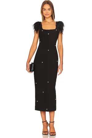 REVOLVE LIKELY Likely vestido midi cameron en color talla 0 en - Black. Talla 0 (también en 00, 2).