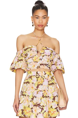 Minkpink Top corto zoey en color crema talla L en - Cream. Talla L (también en S, XS, M).