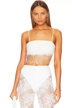 REVOLVE MAJORELLE Majorelle honolua crop top en color blanco talla L en - White. Talla L (también en XL).