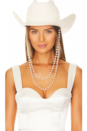 GLADYS TAMEZ MILLINERY Mujer Cowboy - Sombrero de cowboy en color crema talla M en - Cream. Talla M (también en S, XS).