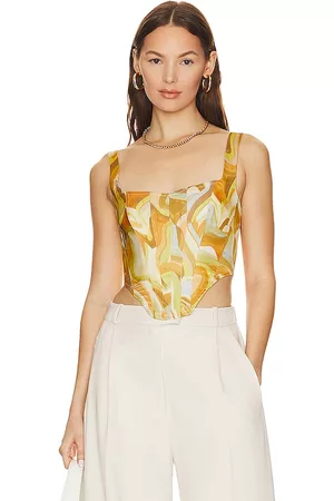 REVOLVE Bardot Bardot tiani corset bustier en color amarillo talla 12 en - Yellow. Talla 12 (también en 4).