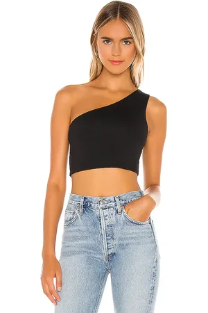 REVOLVE Susana Monaco Susana monaco top corto en color talla L en - Black. Talla L (también en M, S, XL, XS).