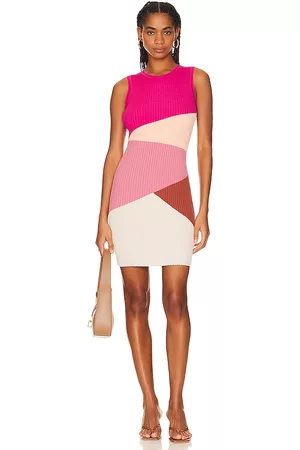 Minkpink Mujer De punto - Mini vestido punto vita en color rosado talla L en - Pink. Talla L (también en S, XS, M, XL).