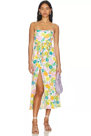 REVOLVE Show Me Your Mumu Show me your mumu vestido midi amalfi coast en color amarillo talla M en - Yellow. Talla M (también en XS).