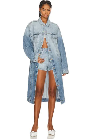 REVOLVE EB Denim Eb denim trenca webster en color denim claro talla L en - Denim-Light. Talla L (también en M, S).