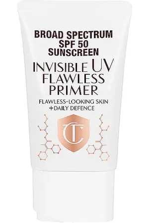 REVOLVE Charlotte Tilbury Charlotte tilbury pre-base sin poros spf 50 broad spectrum spf 50 sunscreen invisible uv flawless poreless primer en color belleza: