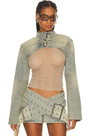 REVOLVE Jaded London Jaded london chamarra ultracorta assassin en color denim claro talla S en - Denim-Light. Talla S (también en XS).