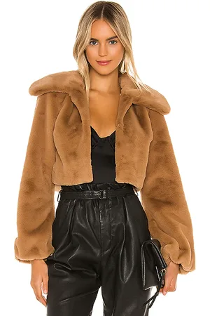REVOLVE Camila Coelho Camila coelho chaqueta piel sintética cleobella en color marrón talla L en - Brown. Talla L (también en M, S, XL, XS, XXS).