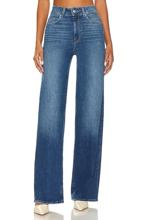 REVOLVE PAIGE Paige pierna recta sasha en color denim-medium talla 27 en - Denim-Medium. Talla 27 (también en 28).