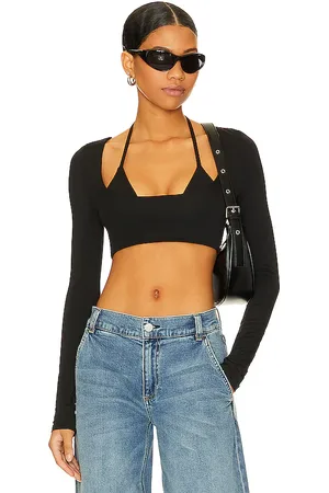 REVOLVE Superdown Superdown ryker crop top en color talla M en - Black. Talla M (también en S, XL).