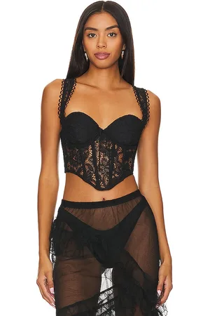 REVOLVE For Love & Lemons For love & lemons sammie crop top en color talla M en - Black. Talla M (también en L, XL, XS).