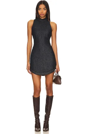 REVOLVE Amanda Uprichard Amanda uprichard minivestido marshall en color denim-dark talla L en - Denim-Dark. Talla L (también en M, S, XS).