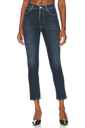 REVOLVE AGOLDE Agolde ajustados de cintura alta nico en color denim-dark talla 30 en - Denim-Dark. Talla 30 (también en 33, 34).