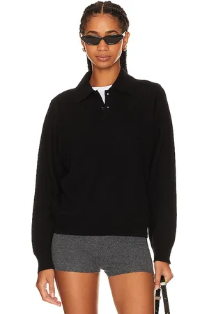 Polo negro manga larga mujer sales