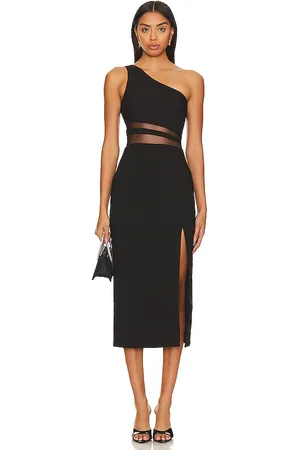 REVOLVE LIKELY Likely vestido midi nolita en color talla 00 en - Black. Talla 00 (también en 10, 2, 8).