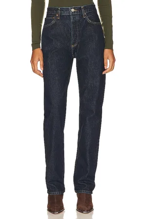 REVOLVE AGOLDE Agolde pantalones rectos de talle alto 90s pinch waist en color denim-dark talla 31 en - Denim-Dark. Talla 31 (también en 33, 34).