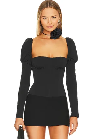 REVOLVE WeWoreWhat Weworewhat corsé de manga larga en color talla 0 en - Black. Talla 0 (también en 00, 2, 4, 6, 8).