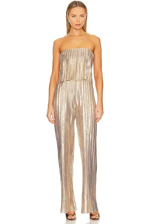 REVOLVE Amanda Uprichard Amanda uprichard mono plisado collina en color oro metálico talla M en - Metallic Gold. Talla M (también en XL).