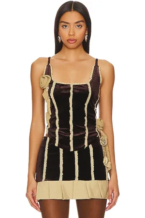 REVOLVE Zemeta Zemeta corsé rose drop en color chocolate talla M en - Chocolate. Talla M (también en S, XS).