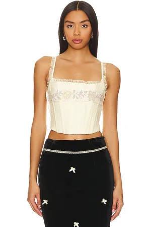 REVOLVE Zemeta Zemeta corsé gift birron en color crema talla L en - Cream. Talla L (también en M, S).