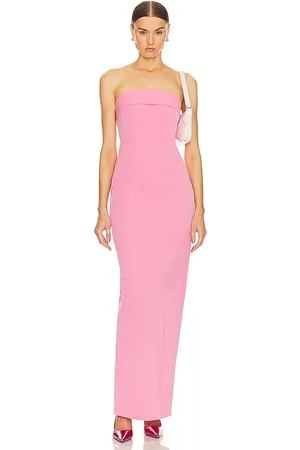 REVOLVE Helsa Helsa vestido tech gabardine long strapless en color rosado talla M en - Pink. Talla M (también en L, S, XL, XS, XXS).