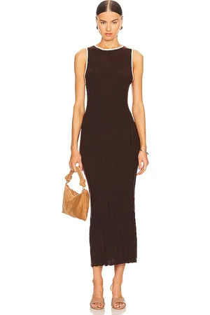 REVOLVE FAITHFULL THE BRAND Faithfull the brand vestido punto artemi en color marrón talla L en - Brown. Talla L (también en M, XL).