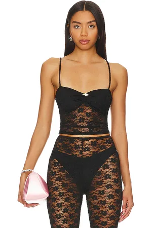 REVOLVE MAJORELLE Majorelle top sin mangas cristina en color talla M en - Black. Talla M (también en L, XL, XS).