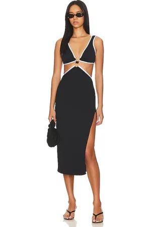 REVOLVE Seafolly Seafolly vestido midi beach bound en color talla L en - Black. Talla L (también en M, S).