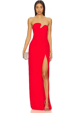 REVOLVE Amanda Uprichard Amanda uprichard vestido de fiesta sin tirantes puzzle en color rojo talla L en - Red. Talla L (también en M, S, XL, XS).