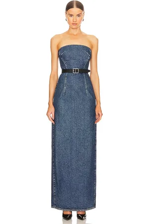 REVOLVE GRLFRND Grlfrnd vestido lena column en color denim-dark talla S en - Denim-Dark. Talla S (también en XS, XXS).