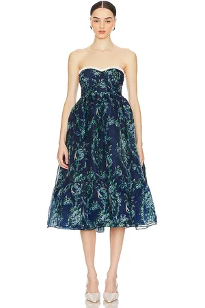 REVOLVE Selkie Selkie vestido midi estilo corsé the french puff en color azul talla 6X en - Blue. Talla 6X (también en L, XL).