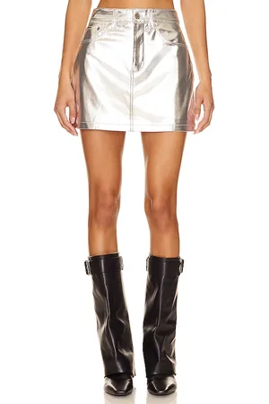 REVOLVE BLANKNYC Blanknyc minifalda 5 pocket en color plateado metálico talla 24 en - Metallic Silver. Talla 24 (también en 27, 28, 30).