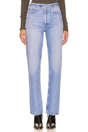 REVOLVE AGOLDE Agolde pantalones rectos de talle alto 90s pinch waist en color denim claro talla 23 en - Denim-Light. Talla 23 (también en 26, 28, 29