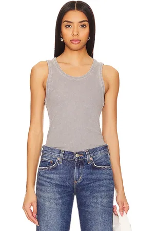 REVOLVE AGOLDE Agolde camiseta tirantes poppy en color gris talla L en - Grey. Talla L (también en XL).